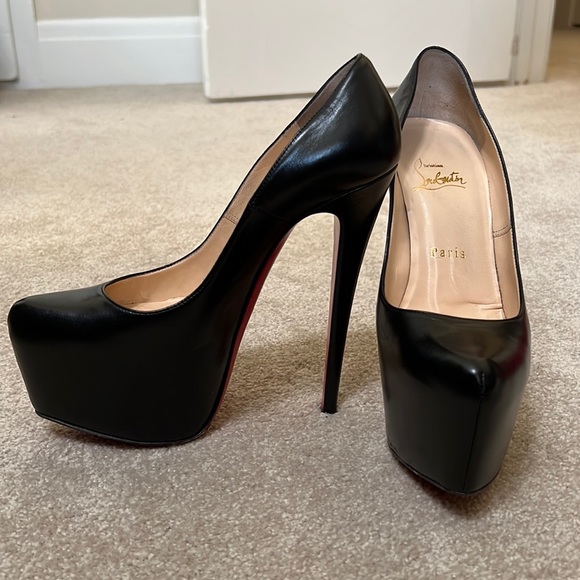 Christian Louboutin Black Daffodile 160mm Kid size 37 - Picture 12 of 16
